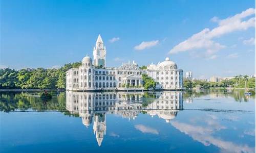 流花湖公园全景_流花湖公园宾馆